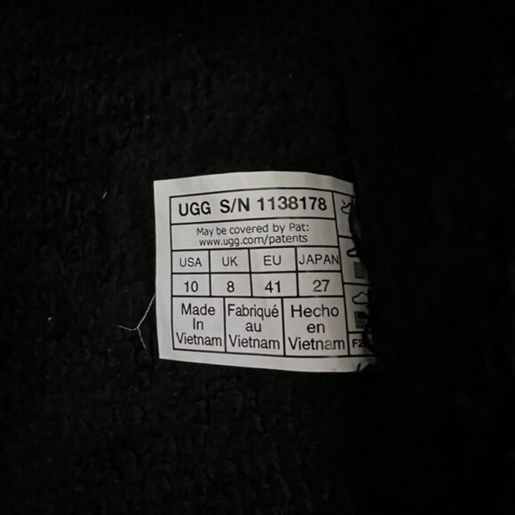 NWOT UGG Black Terry Sugarcloud Slide Sandals Platform Slippers 1138178 Size 10 - Picture 15 of 15